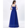 Grace Karin Sexy Mulheres sem mangas Backless Long Elegante Chiffon Royal Blue Vestido formal da noite CL6189